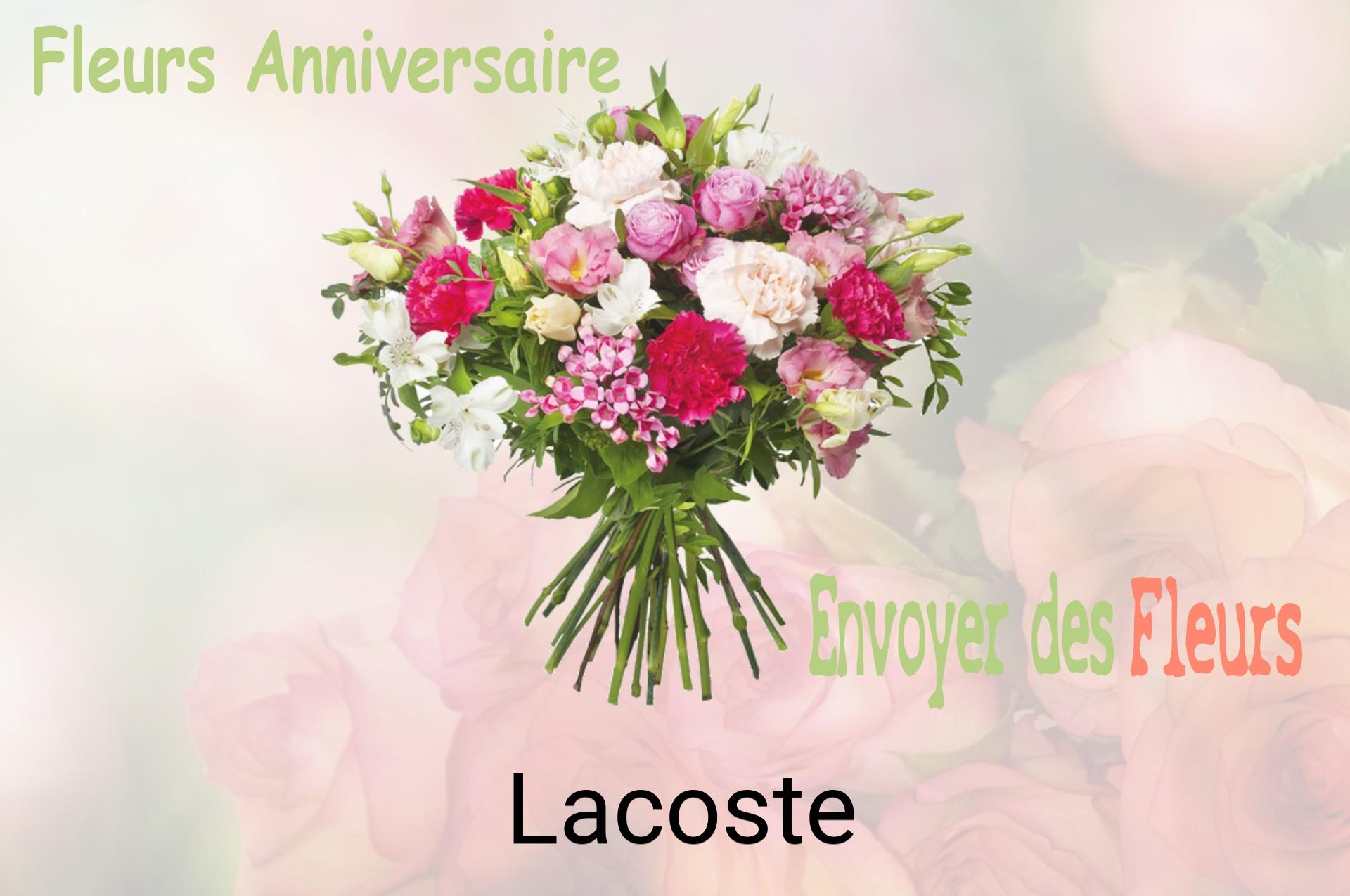 Bouquet de fleurs d’anniversaire livré à Lacoste
